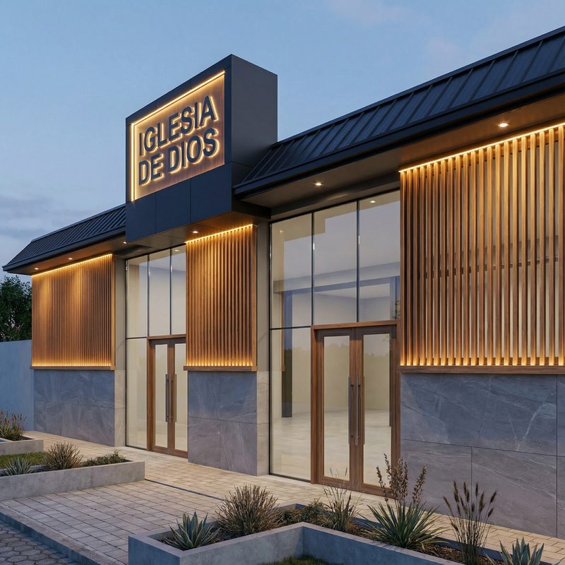 Modern Facade Design for Evangelical Church Modern Facade Design for Evangelical Church