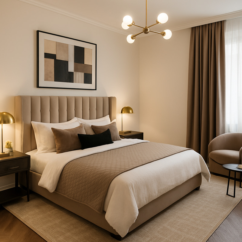 Elegant Couples Bedroom for Airbnb Stay