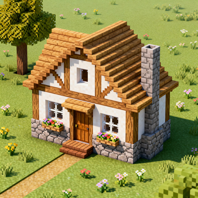 Charming Minecraft Cottage Core House Design