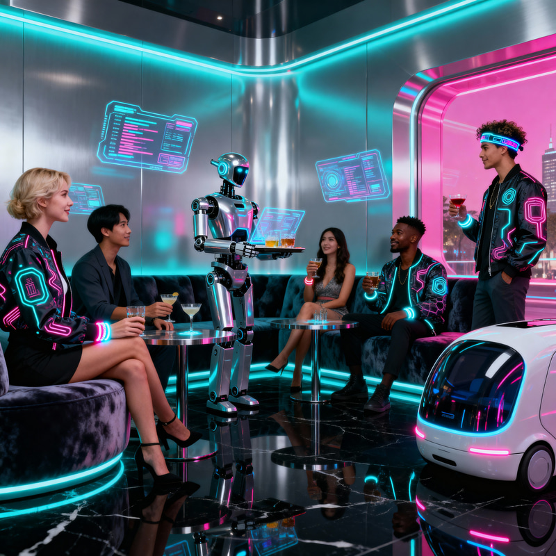 Luxury VIP Experience in a Futuristic Lounge