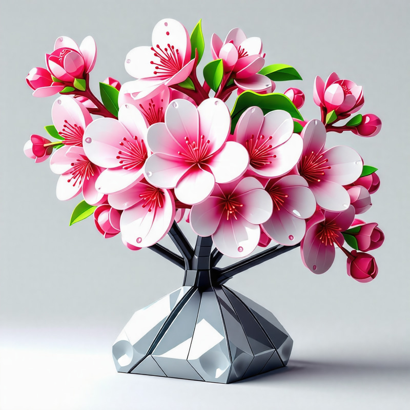 Cherry Blossom 3D Puzzle Toy - Futuristic Design Cherry Blossom 3D Puzzle Toy - Futuristic Design