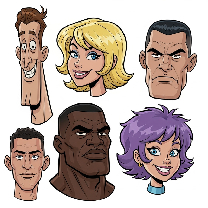 Various Comic Heads Graphic Assets Various Comic Heads Graphic Assets