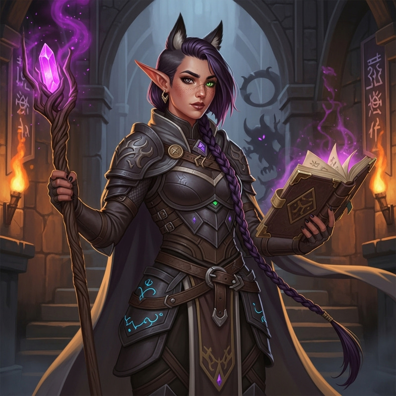 Dark Elf Warlock Character Art for D&D Dark Elf Warlock Character Art for D&D