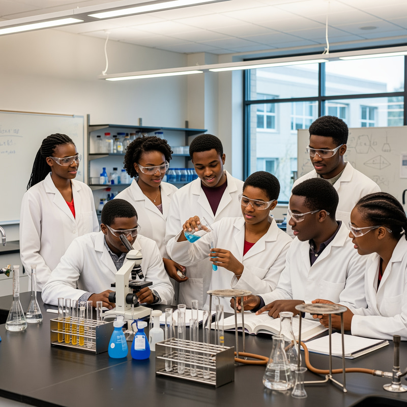 Diversity in Science: Black University Students in Lab