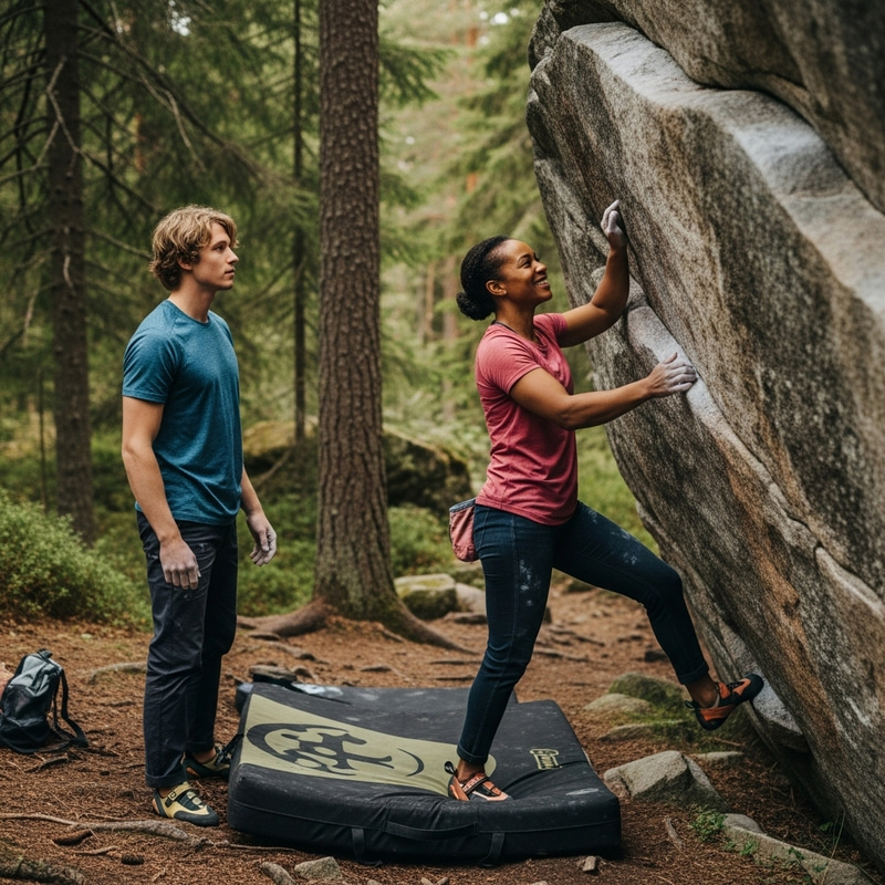 Bouldering in the Swedish Forest: Rock Climbing Adventure Bouldering in the Swedish Forest: Rock Climbing Adventure
