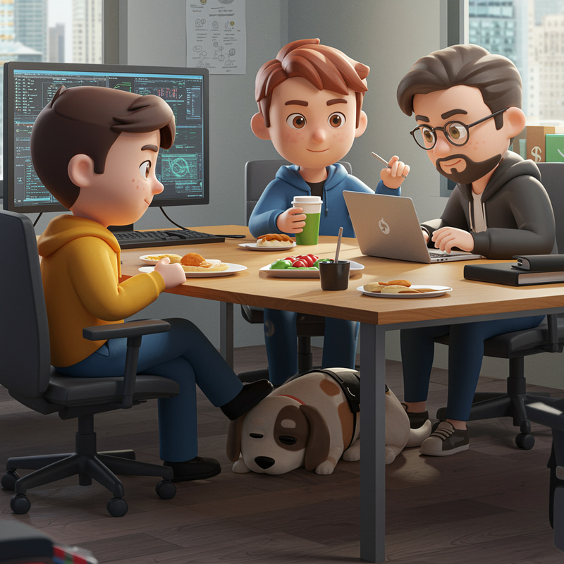 Cute Pixar Office Lunch Break at Hoxhunt