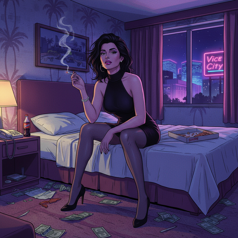 GTA Vice City Art: Nighttime Elegance