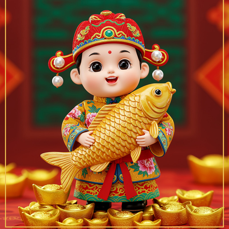Chinese New Year Doll Art: Symbol of Prosperity Chinese New Year Doll Art: Symbol of Prosperity