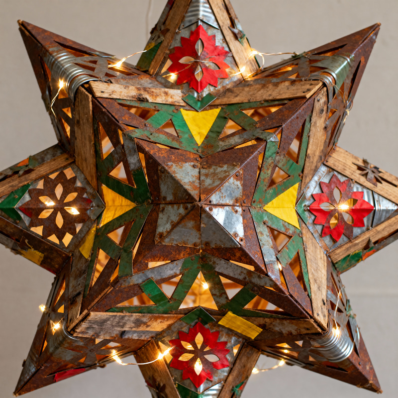 5ft Eco-Friendly Parol Crafted from Recycled Materials