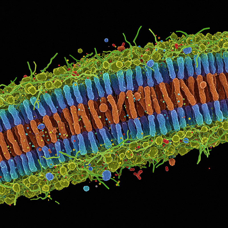 Detailed Biological Cell Membrane Illustration Detailed Biological Cell Membrane Illustration