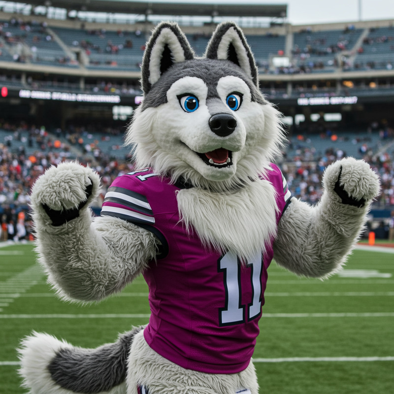 Husky Sports Mascot - Energetic Team Spirit Husky Sports Mascot - Energetic Team Spirit