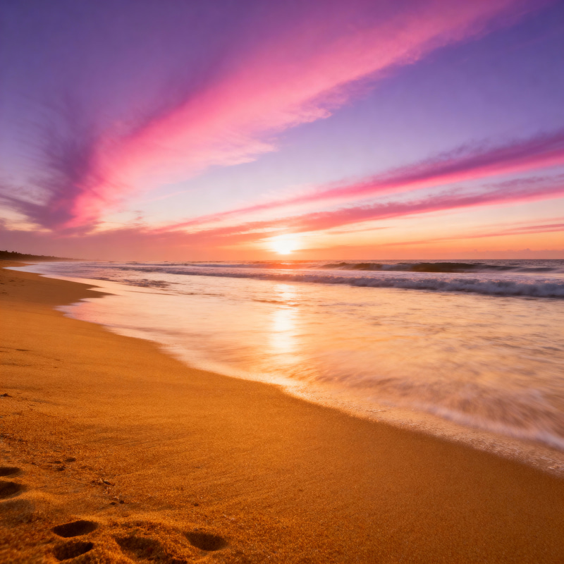 Stunning Beach Landscape at Sunset