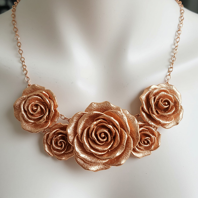 Elegant Rose-Inspired Necklace - Nature's Touch Elegant Rose-Inspired Necklace - Nature's Touch