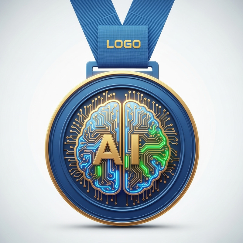 AI Achievement Medal Design for Websites AI Achievement Medal Design for Websites
