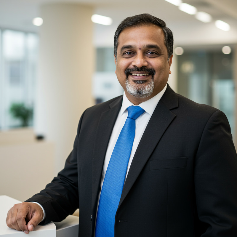 Professional Asian Property Agent in a Black Suit Professional Asian Property Agent in a Black Suit