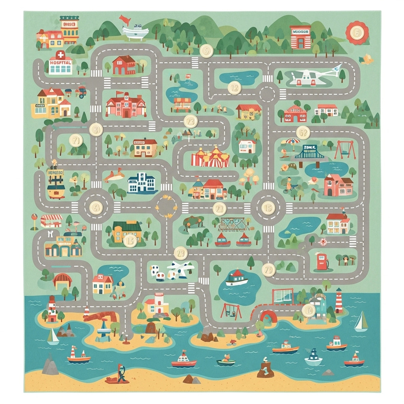 Interactive Kids Beach Towel Design for Playful Fun Interactive Kids Beach Towel Design for Playful Fun