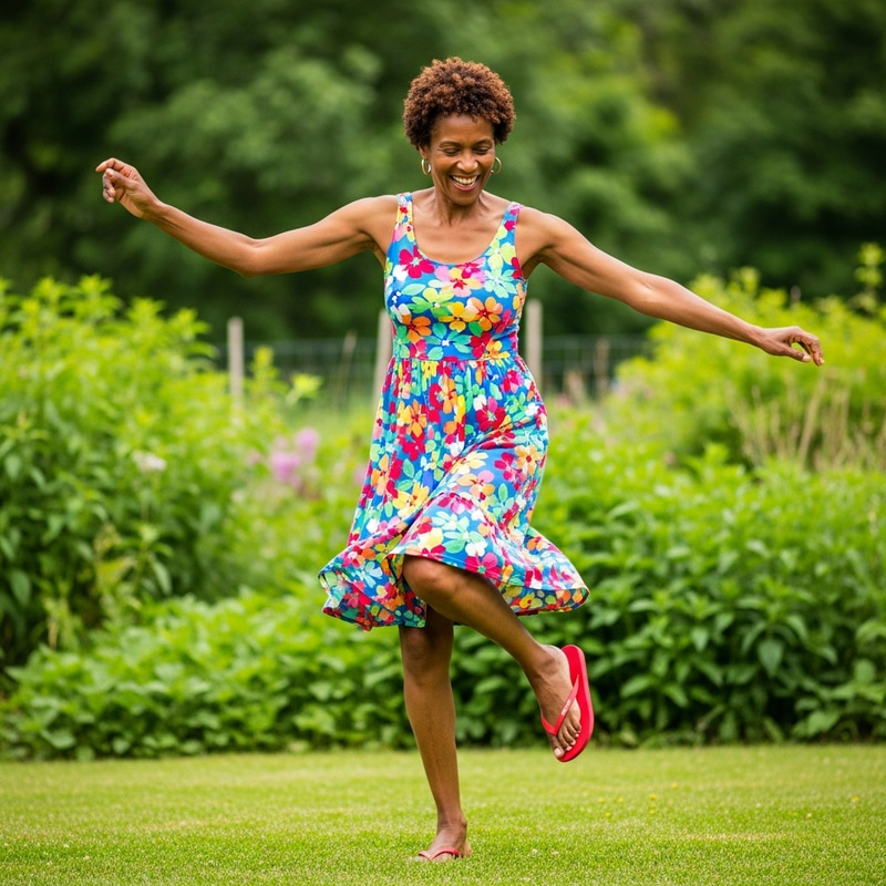 Dancing Woman in Flip Flops Dancing Woman in Flip Flops