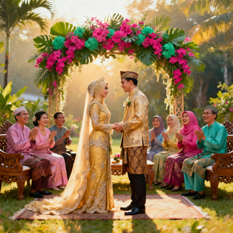 Beautiful Malay Muslim Wedding Ceremony Capture