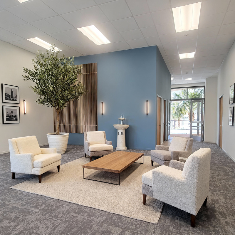 Restoration Hardware-Inspired Office Lobby Redesign Restoration Hardware-Inspired Office Lobby Redesign