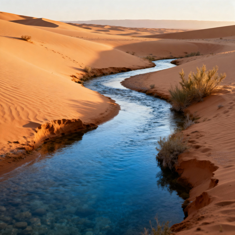 Stunning Water Flowing from the Desert Stunning Water Flowing from the Desert