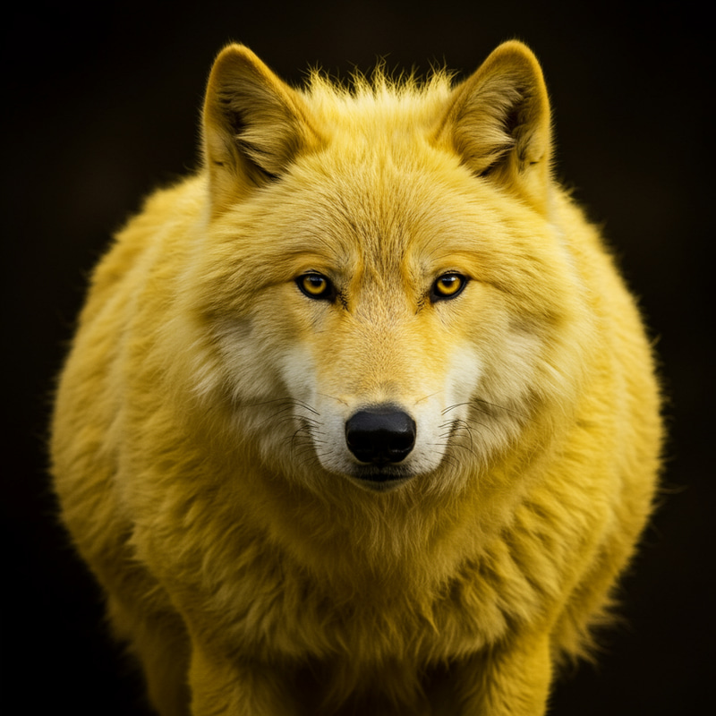 Pineapple-Colored Sheep-Wool Wolf Pineapple-Colored Sheep-Wool Wolf