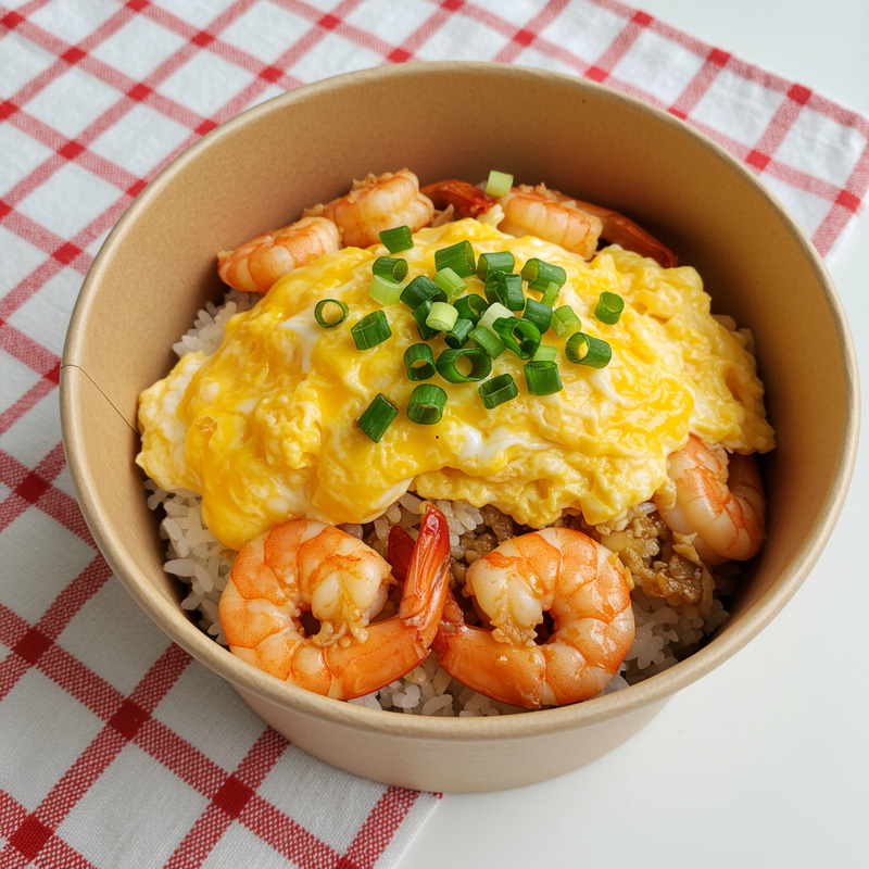 Shrimp & Egg Rice Bowl with Garlic & Chile Shrimp & Egg Rice Bowl with Garlic & Chile