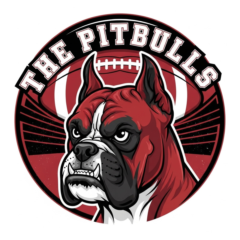 Angry Boxer Dog Logo for Football Team Angry Boxer Dog Logo for Football Team