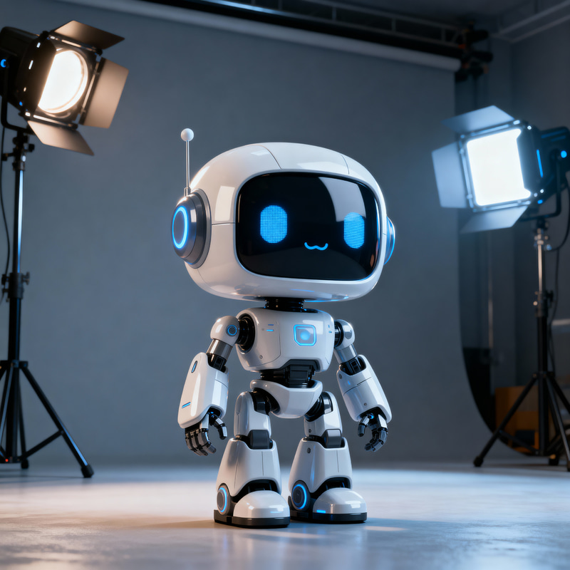 Cute 3D Robot Model with Realistic Textures Cute 3D Robot Model with Realistic Textures