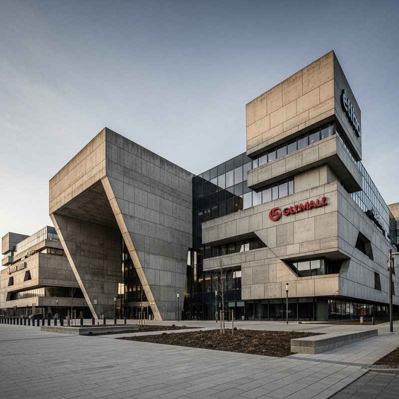 Brutalist Shopping Plaza Exterior Design Brutalist Shopping Plaza Exterior Design