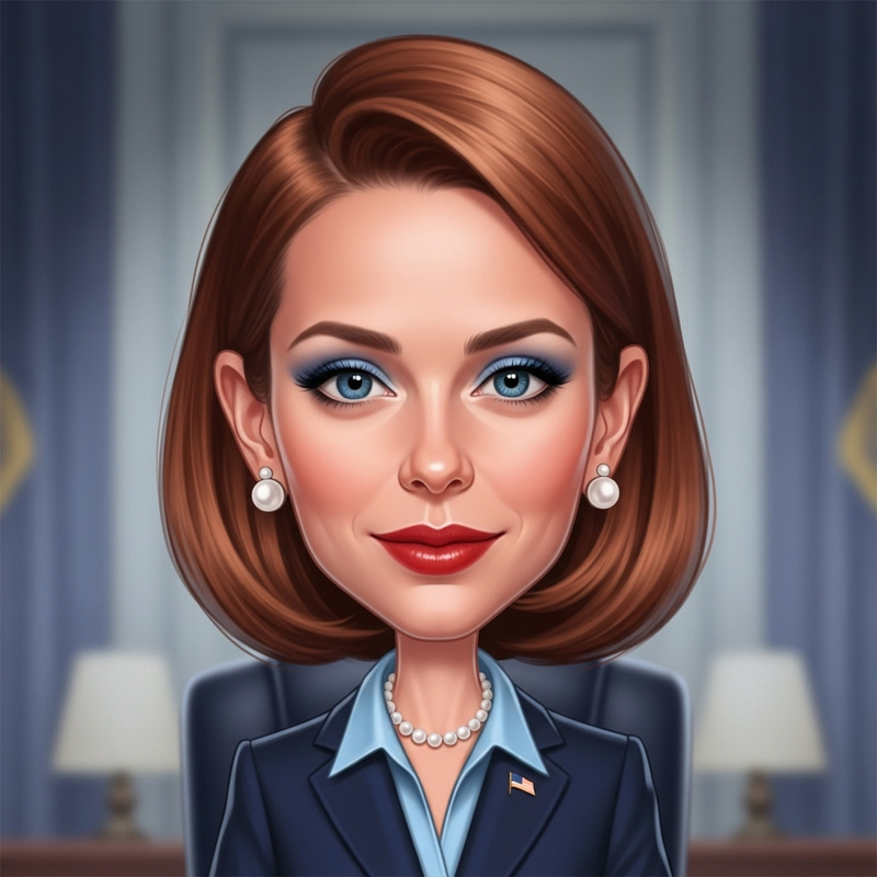 Caricature of President Andreea McAdams Caricature of President Andreea McAdams