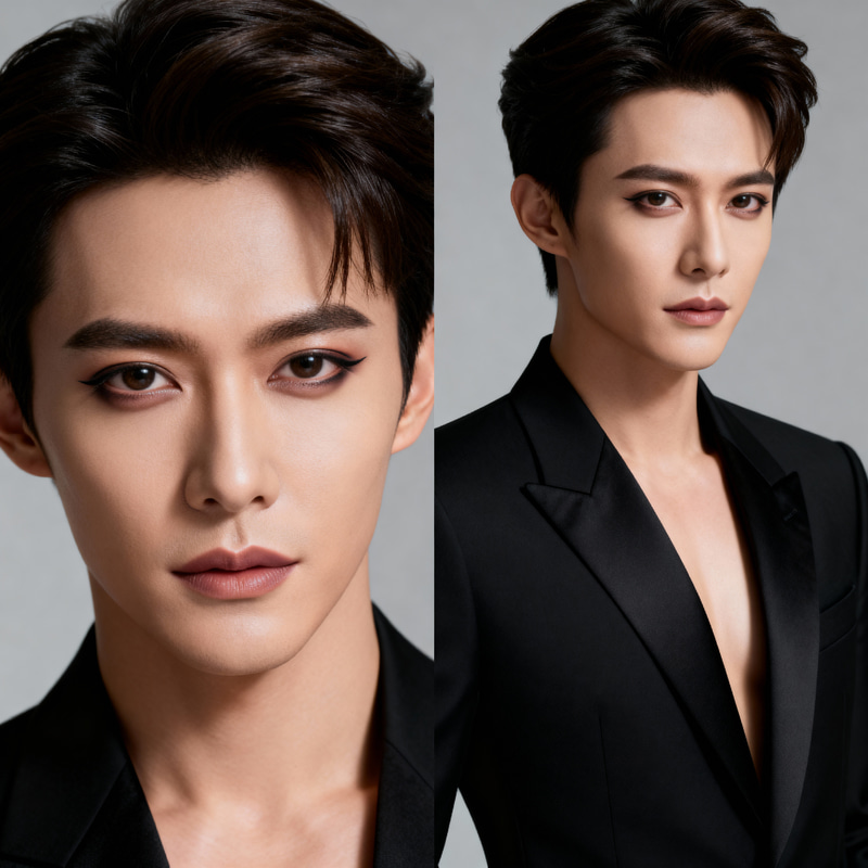 Luxurious Official Portrait in Black Suit Luxurious Official Portrait in Black Suit