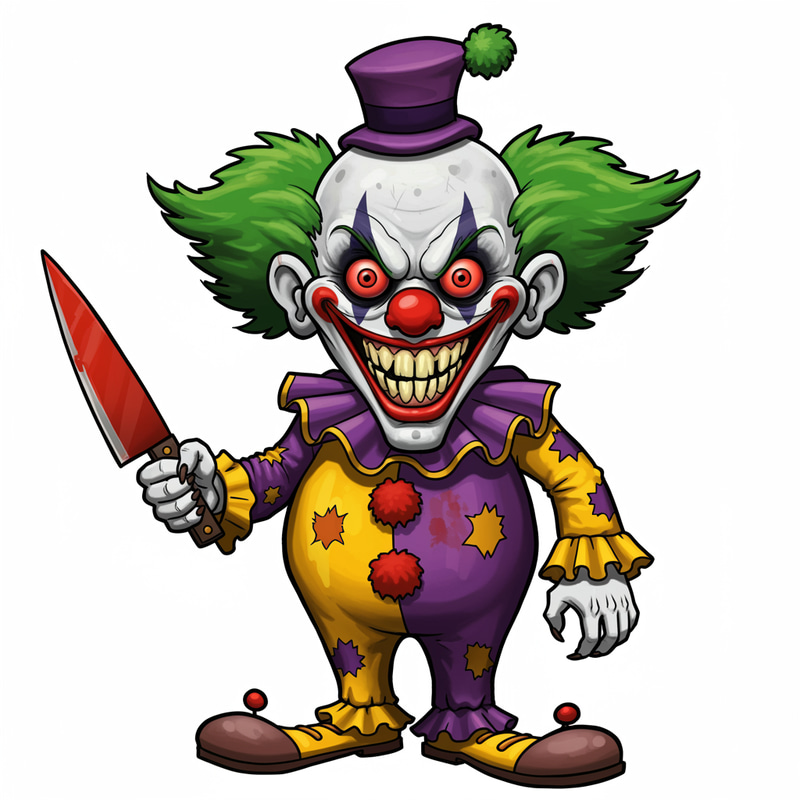 Evil Clown Cartoon PNG - Download Now