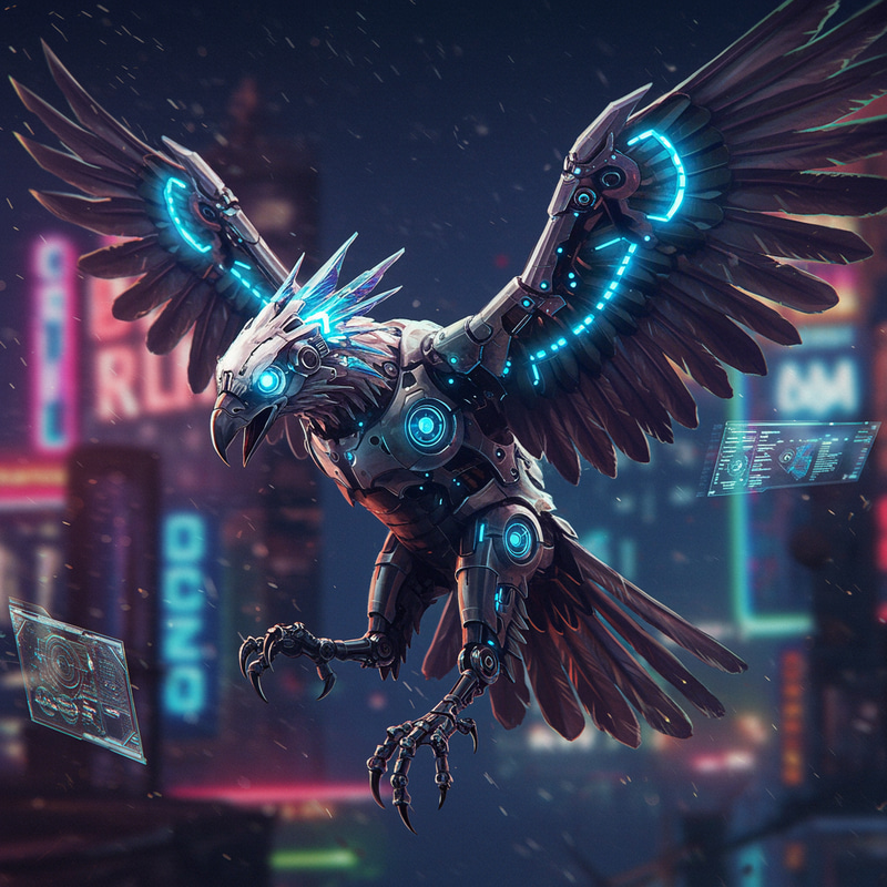 Cybernetic Thunderbird: A Futuristic Marvel Cybernetic Thunderbird: A Futuristic Marvel