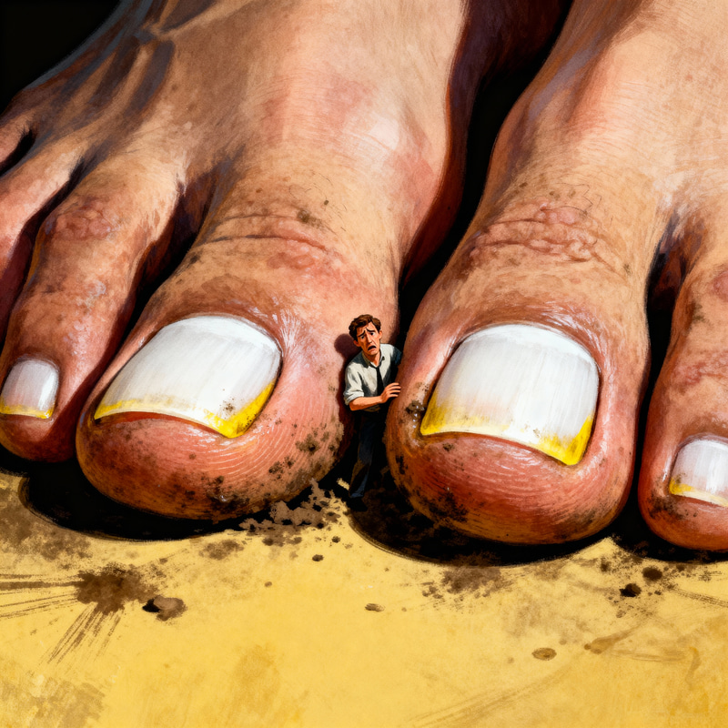 Tiny Man Trapped in Giantess Stinky Feet