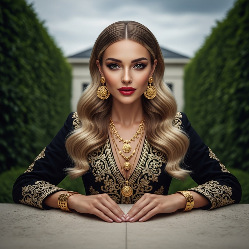 Stunning Woman in Luxurious Black Outfit | Ultra-realistic Stunning Woman in Luxurious Black Outfit | Ultra-realistic