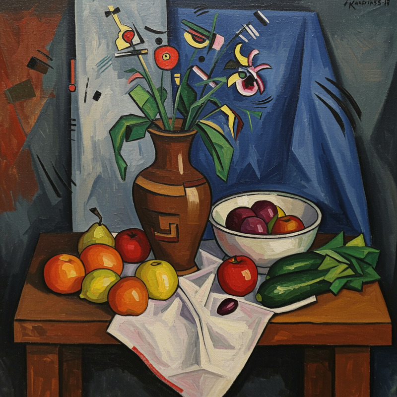 Kandinsky Style Naturmort Remake Kandinsky Style Naturmort Remake