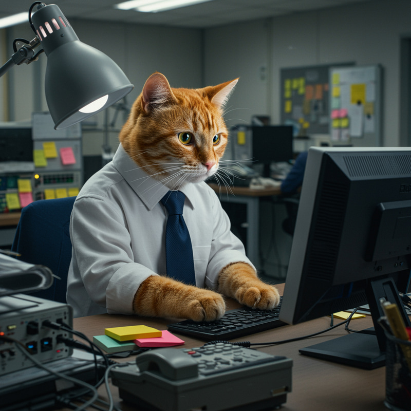 Telecom Company Cat: The Feline Employee Telecom Company Cat: The Feline Employee