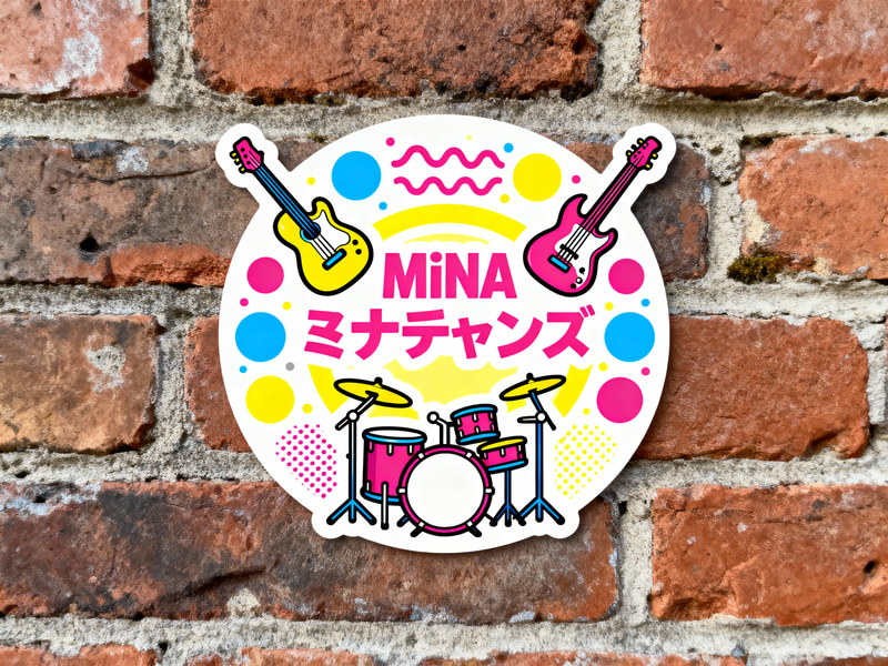 Minachans Band Stickers - Pop Art Style Minachans Band Stickers - Pop Art Style