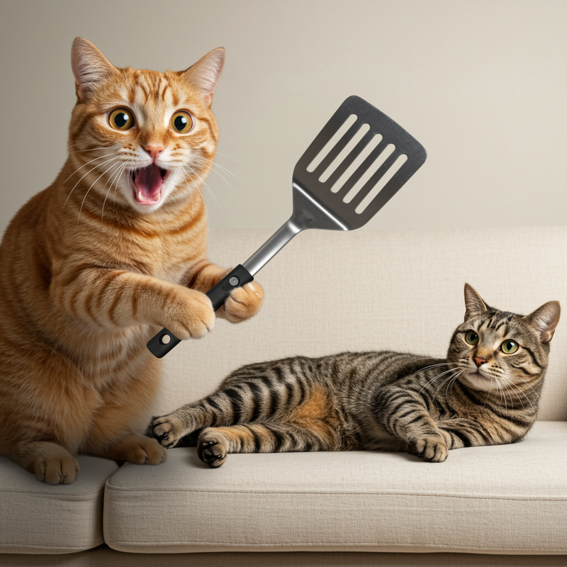 Crazy Cat with Spatula Meme YouTube Thumbnail Crazy Cat with Spatula Meme YouTube Thumbnail