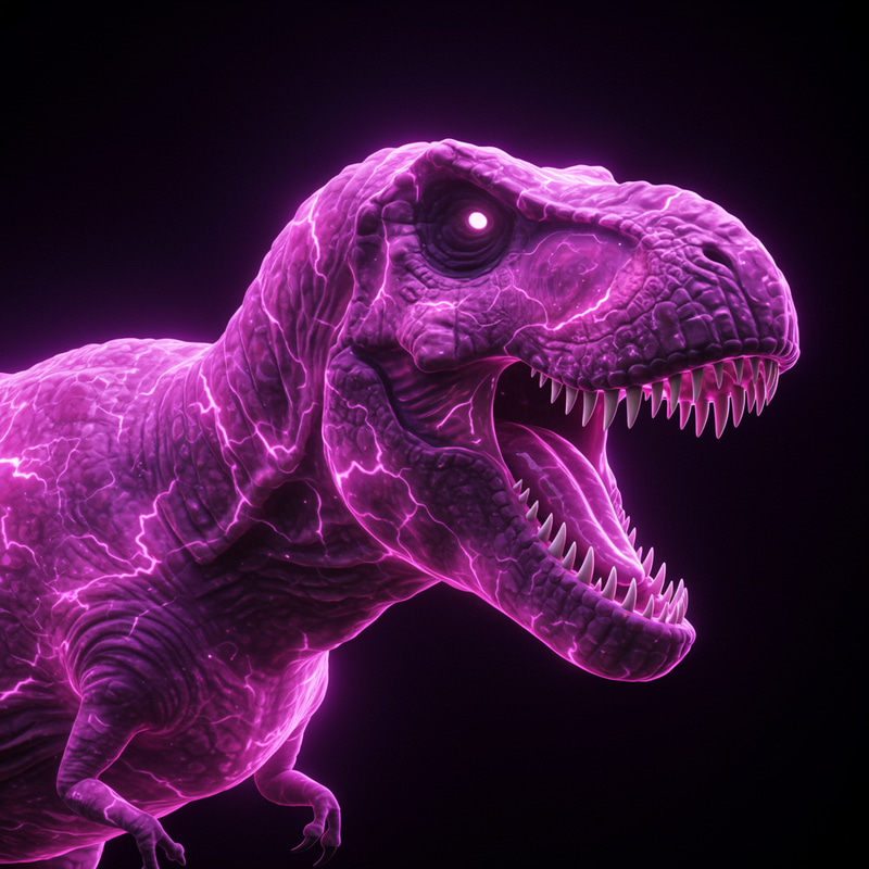 Purple Plasma T-Rex Art Purple Plasma T-Rex Art