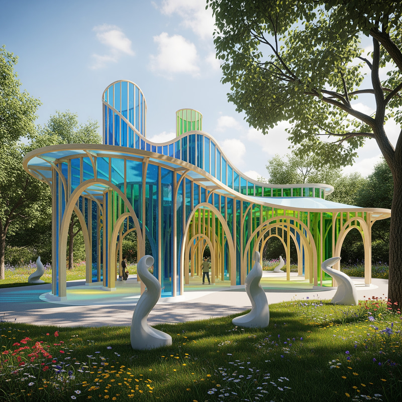 Curvy Playful Pavilion Design