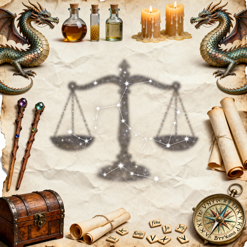 Old Style Scroll with Gothic Text and Dragons Old Style Scroll with Gothic Text and Dragons