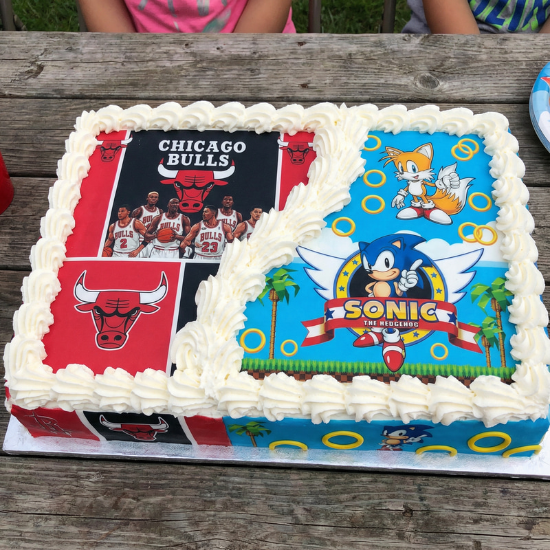 Chicago Bulls & Sonic Themed Cake