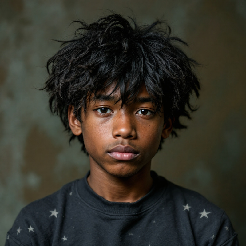 Creative Portrait of a Unique Brown-Skinned Boy Creative Portrait of a Unique Brown-Skinned Boy