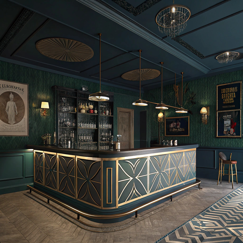 Art Deco Speakeasy Bar Design Inspiration Art Deco Speakeasy Bar Design Inspiration