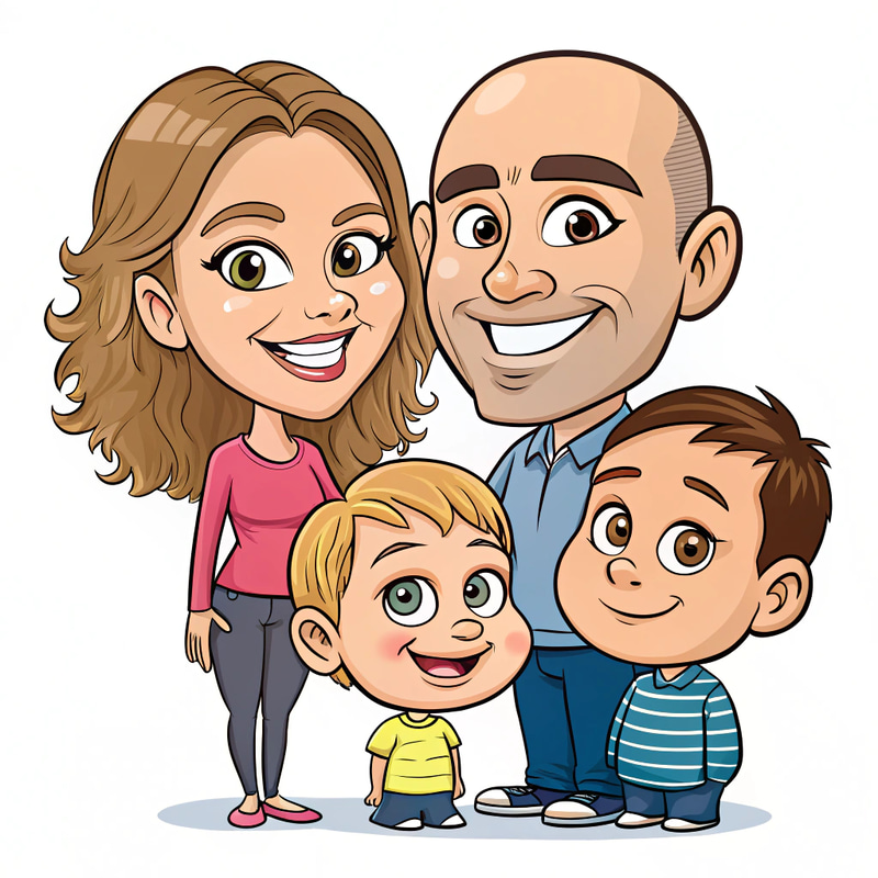 Fun Family Caricature Cartoons for Every Occasion Fun Family Caricature Cartoons for Every Occasion
