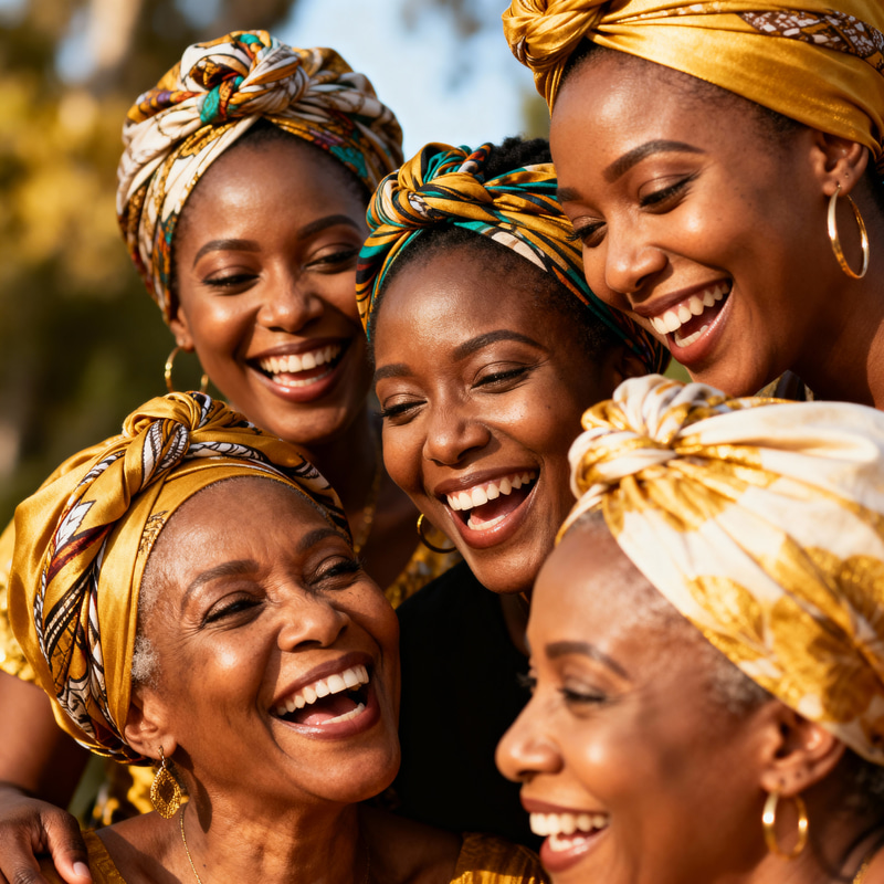 Beautiful Black Women in Colorful Headwraps Beautiful Black Women in Colorful Headwraps