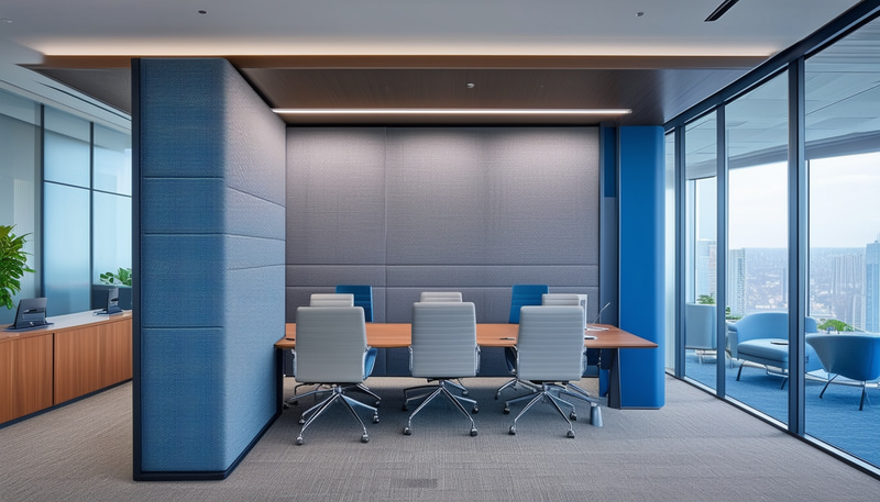 Contemporary Office Space with Sleek Acoustic Panels | Architectural Photography Contemporary Office Space with Sleek Acoustic Panels | Architectural Photography