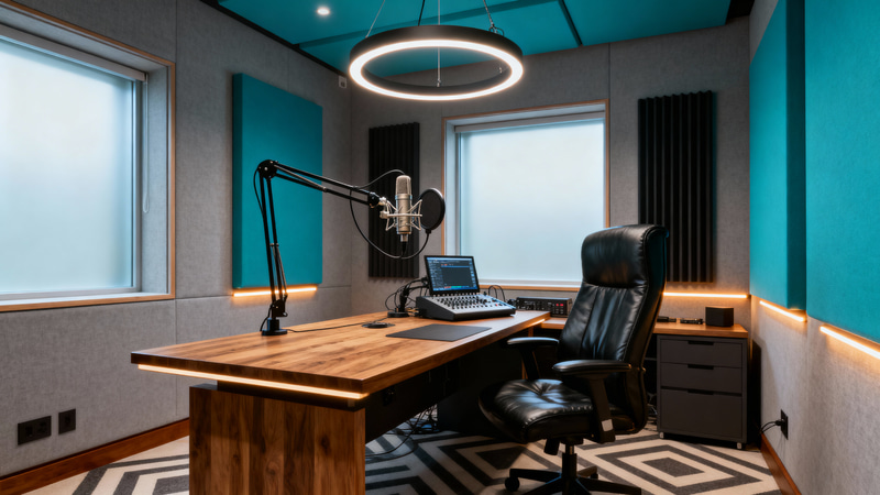 Beautiful Custom Podcast Studio Design Beautiful Custom Podcast Studio Design
