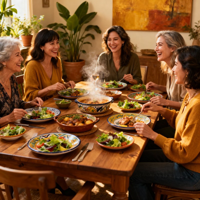 Diverse Women Enjoying Alcohol-Free Dinner Diverse Women Enjoying Alcohol-Free Dinner